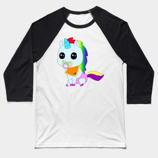 Baby Unicorn Hand Drawn Baseball T-Shirt